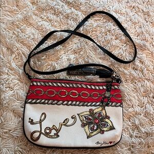 Brighton Red, White and Black 'Love' Crossbody Bag